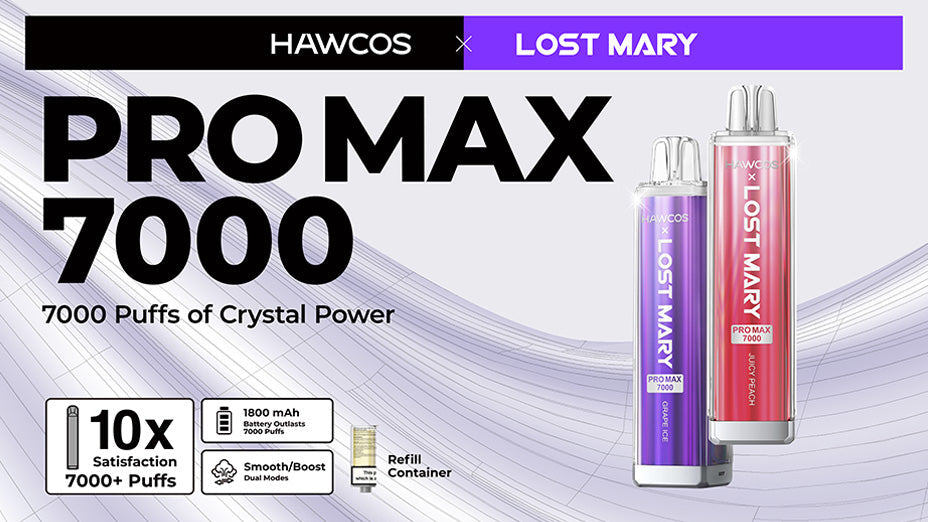 HAWCOS x Lost mary 7k Vapess World UK