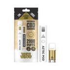 Aztec CBD vape device and packaging on a white background