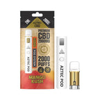 Aztec CBD vape pod packaging with product on a white background