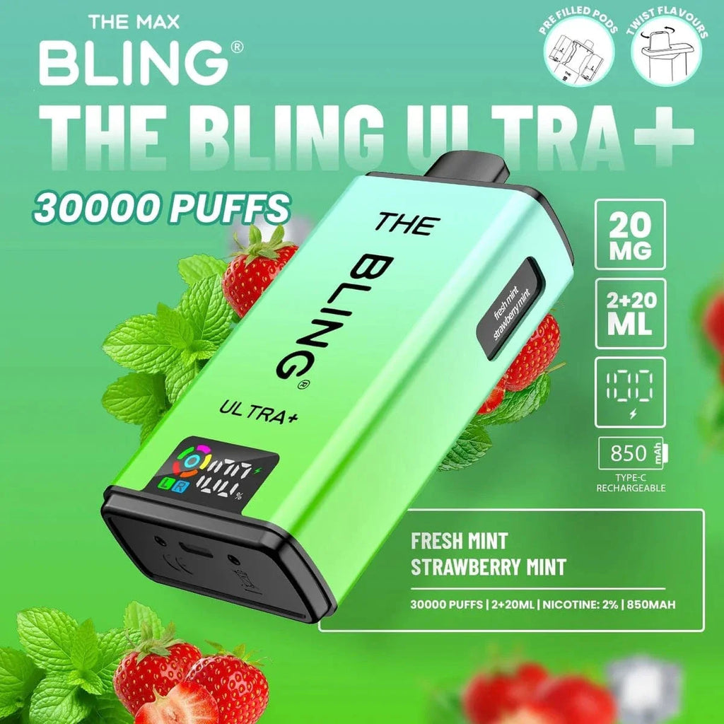 Bling Ultra Plus 30000 Puffs Prefilled Pod Vape Kit | Dual Pod System | 20mg Nic Salt
