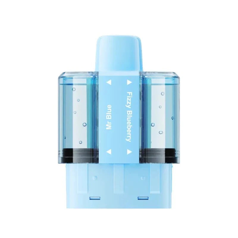 Blue electronic device with 'Mr Blueberry' branding on a white background