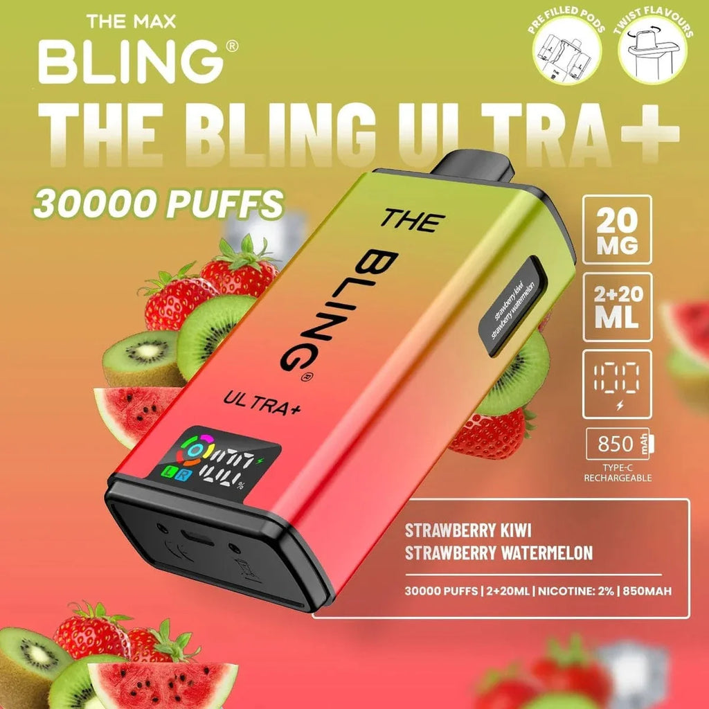 Bling Ultra Plus 30000 Puffs Prefilled Pod Vape Kit | Dual Pod System | 20mg Nic Salt
