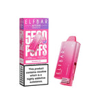 Pink ELF BAR vape device with packaging on a white background