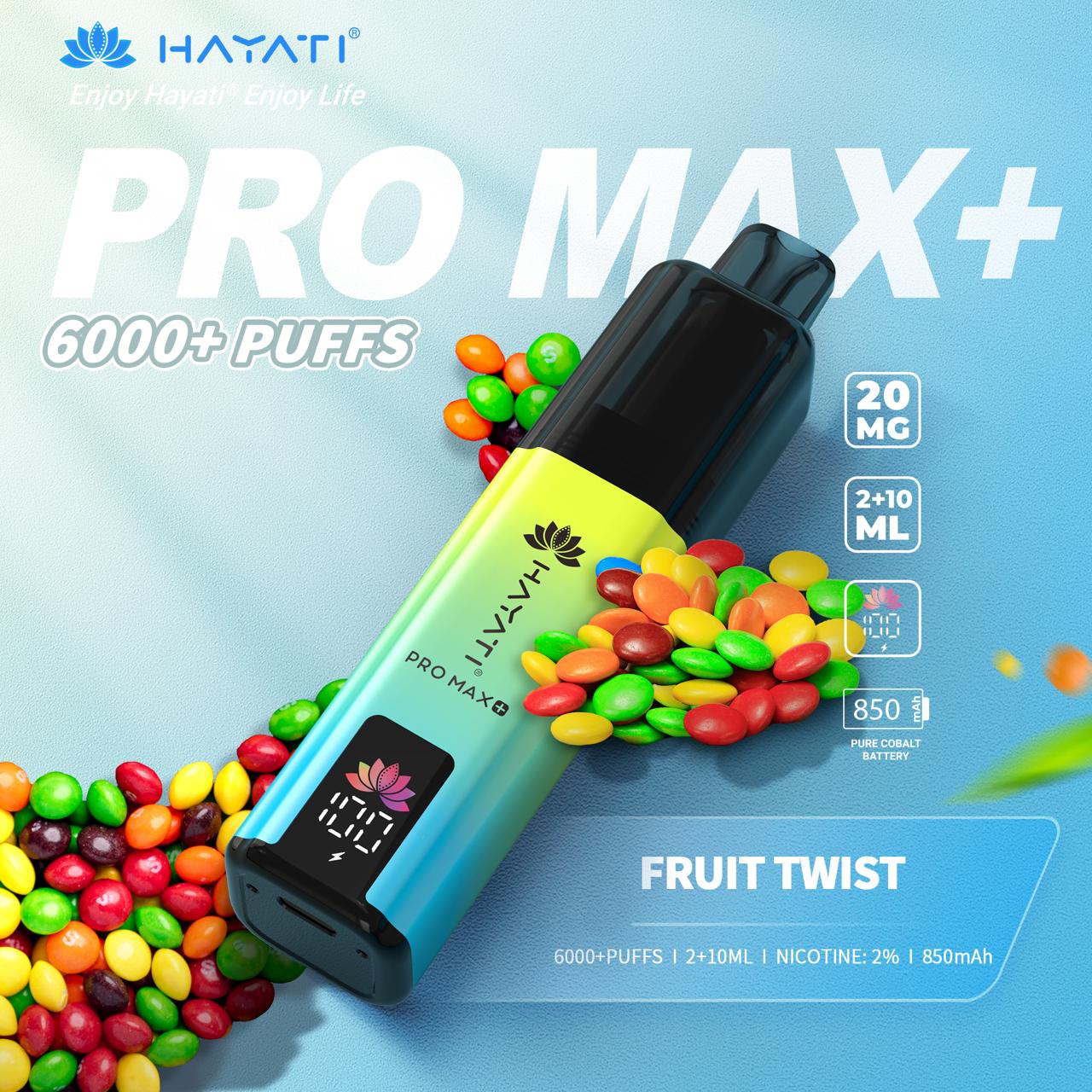 Hayati Pro Max Plus 6000 Puffs Prefilled Pod Kit | TPD Ban-Proof 2025 | 20mg Nic Salt