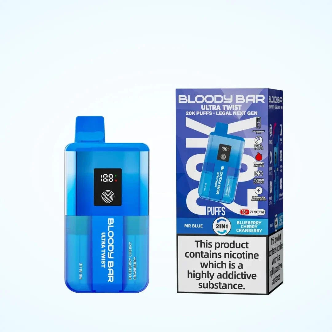 Bloody Bar Ultra Twist 20000 Prefilled Pod Kit | 2-in-1 Dual Flavor Rechargeable Vape