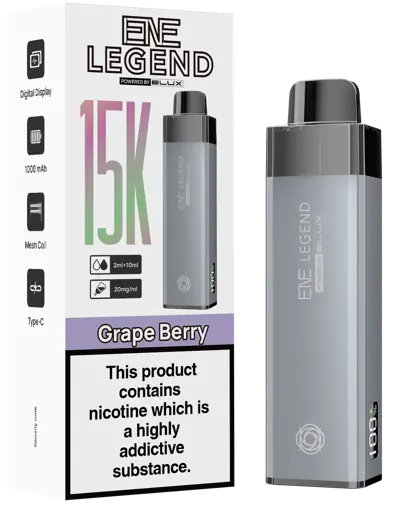 EVE Legend vape device and packaging on a white background