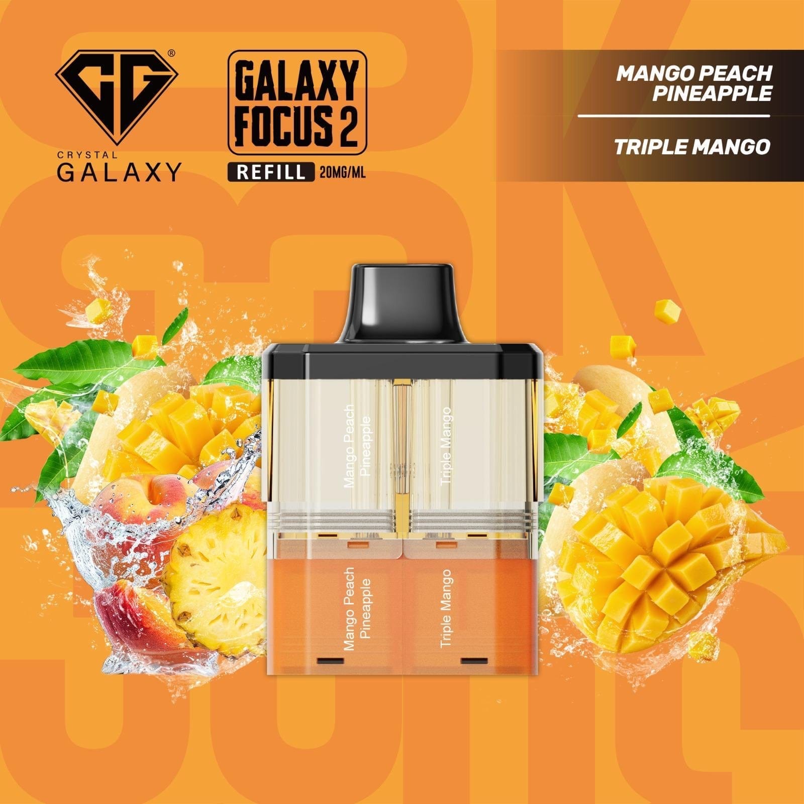 Crystal Galaxy Focus 2 30K Puffs Refill Pods - New 2025