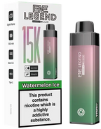 EVE Legend vape device and packaging with watermelon ice flavor on a white background