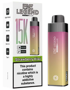 EVE Legend vape device and packaging with strawberry kiwi flavor on a white background