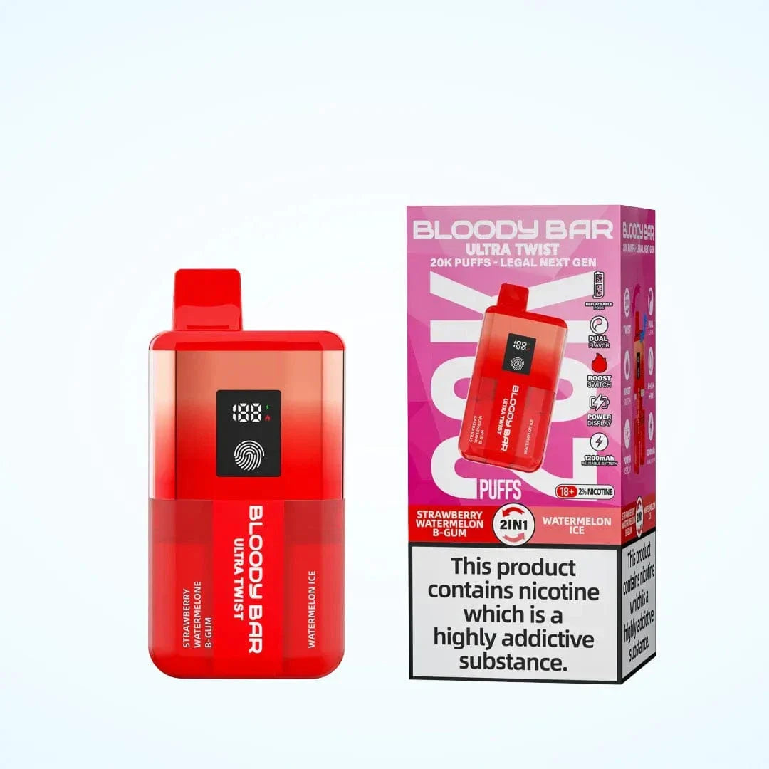 Bloody Bar Ultra Twist 20000 Prefilled Pod Kit | 2-in-1 Dual Flavor Rechargeable Vape