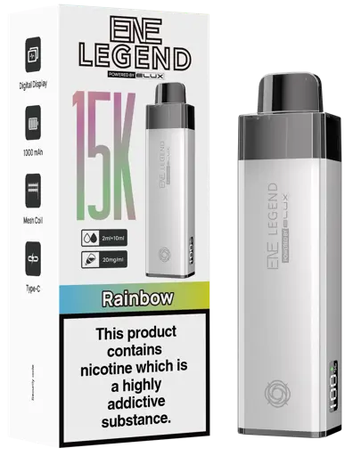 EVE Legend vape device and packaging on a white background