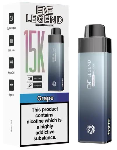 EVE Legend vape device and packaging on a white background
