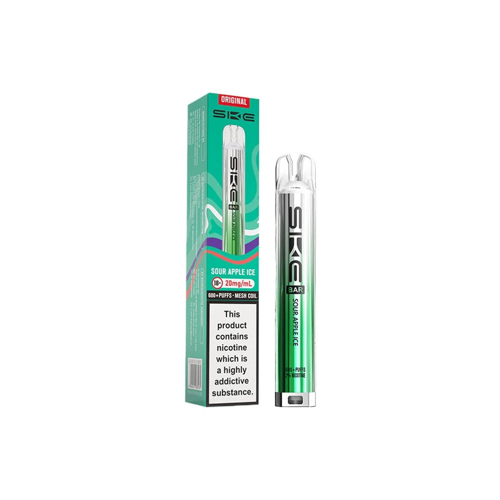 SKE Bar 600 Rechargeable Prefilled Pod Vape Kit – 20mg Nicotine Salt, 600 Puffs, UK Vape Device, Compact & Inhale-Activated