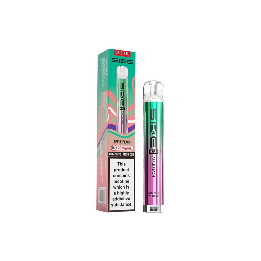 SKE Bar 600 Rechargeable Prefilled Pod Vape Kit – 20mg Nicotine Salt, 600 Puffs, UK Vape Device, Compact & Inhale-Activated