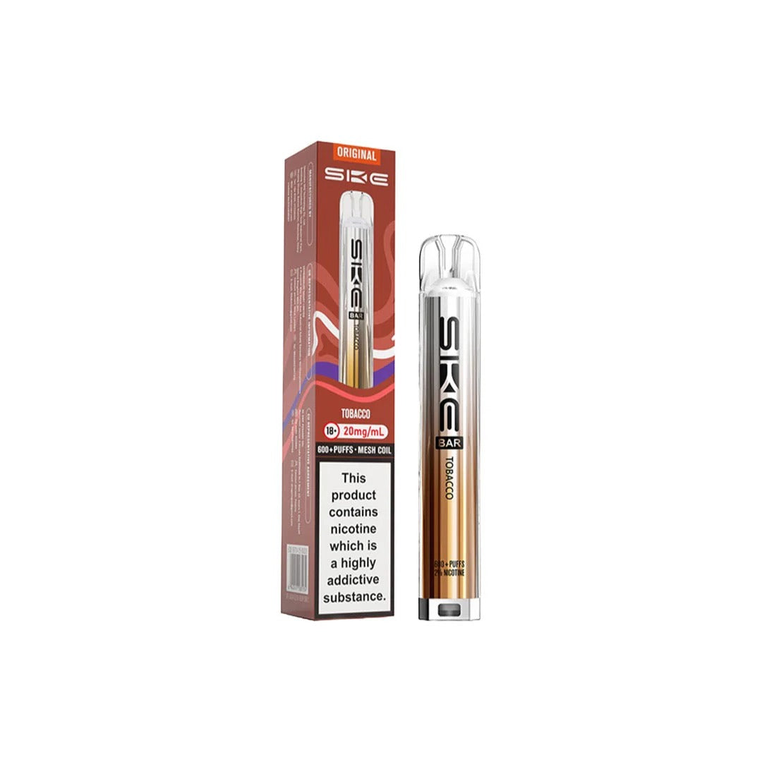 SKE Bar 600 Rechargeable Prefilled Pod Vape Kit – 20mg Nicotine Salt, 600 Puffs, UK Vape Device, Compact & Inhale-Activated