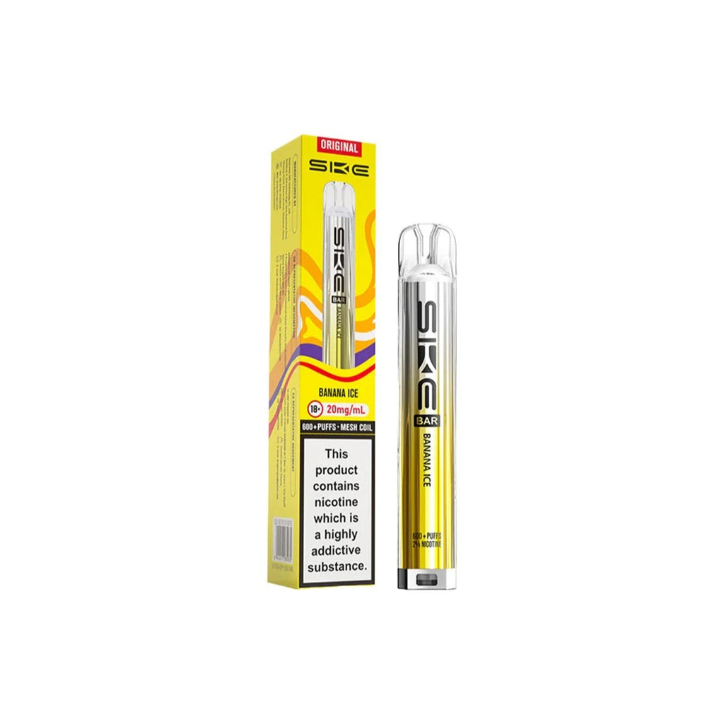 SKE Bar 600 Rechargeable Prefilled Pod Vape Kit – 20mg Nicotine Salt, 600 Puffs, UK Vape Device, Compact & Inhale-Activated