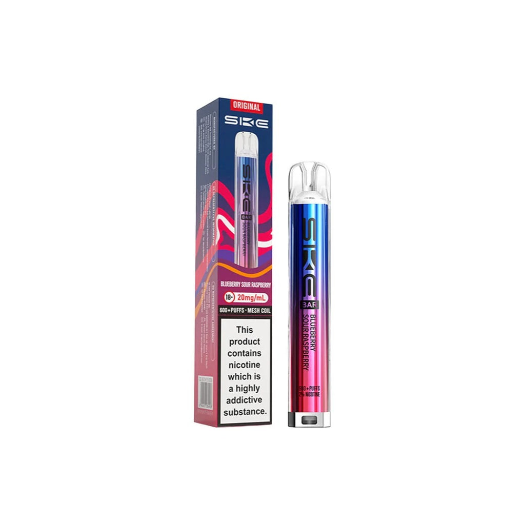 SKE Bar 600 Rechargeable Prefilled Pod Vape Kit – 20mg Nicotine Salt, 600 Puffs, UK Vape Device, Compact & Inhale-Activated