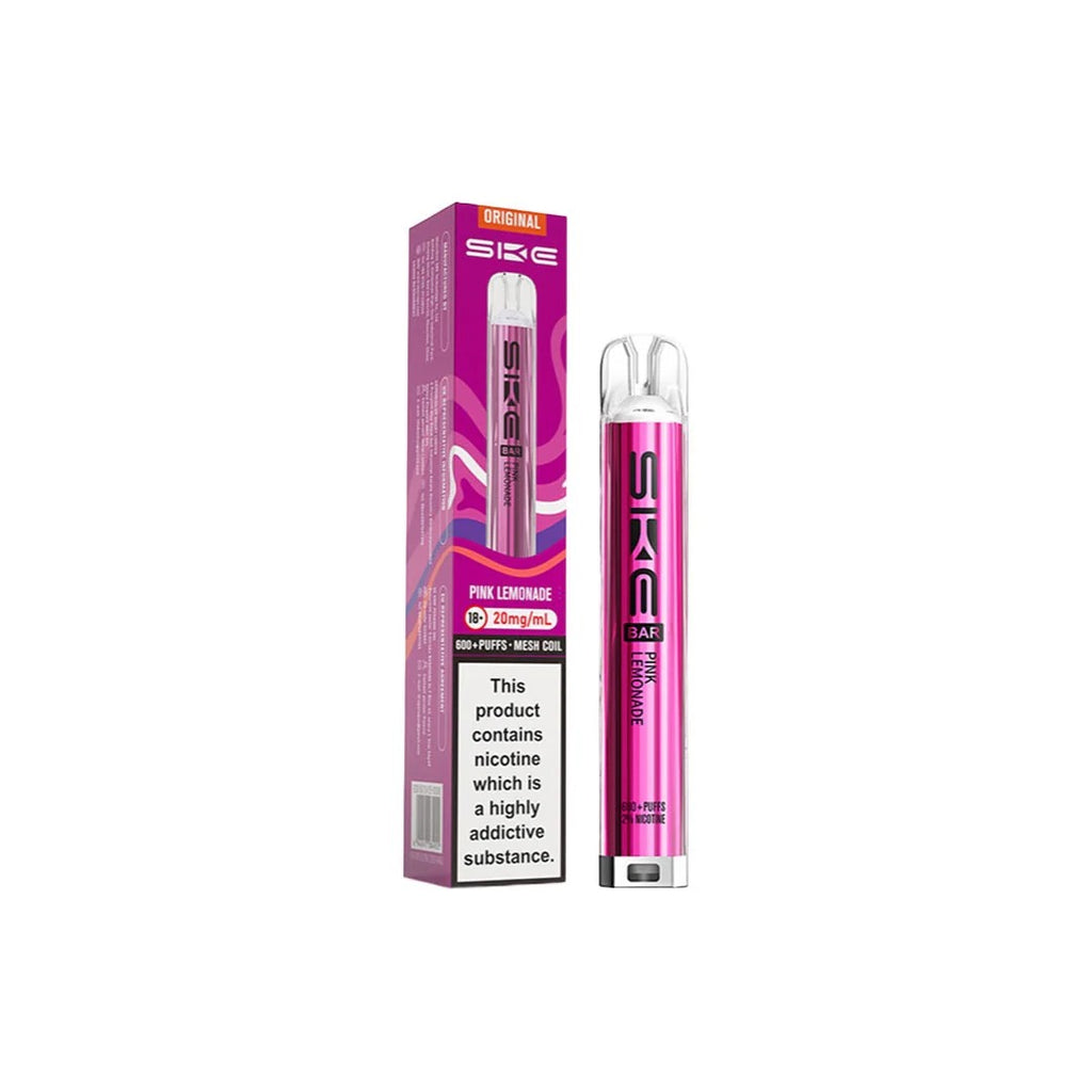 SKE Bar 600 Rechargeable Prefilled Pod Vape Kit – 20mg Nicotine Salt, 600 Puffs, UK Vape Device, Compact & Inhale-Activated