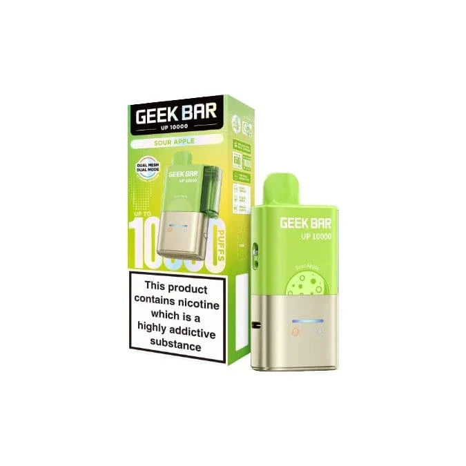 Geek Bar vape device and packaging on a white background