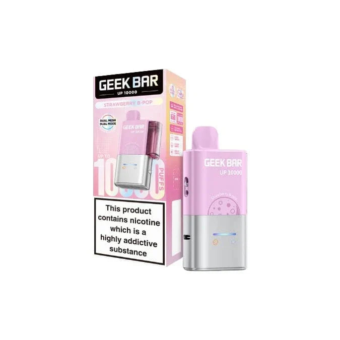 Geek Bar vape device and packaging on a white background