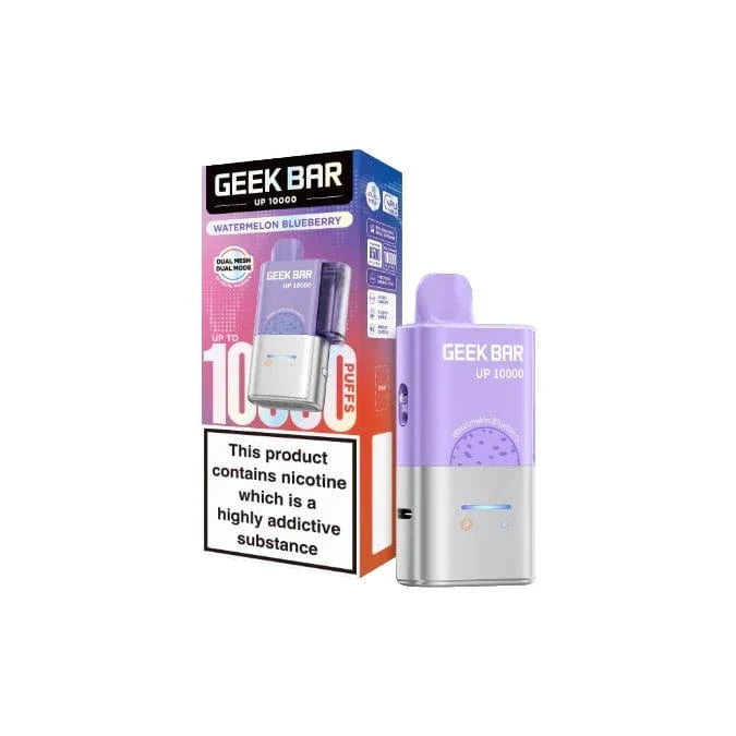 Geek Bar vape device and packaging on a white background
