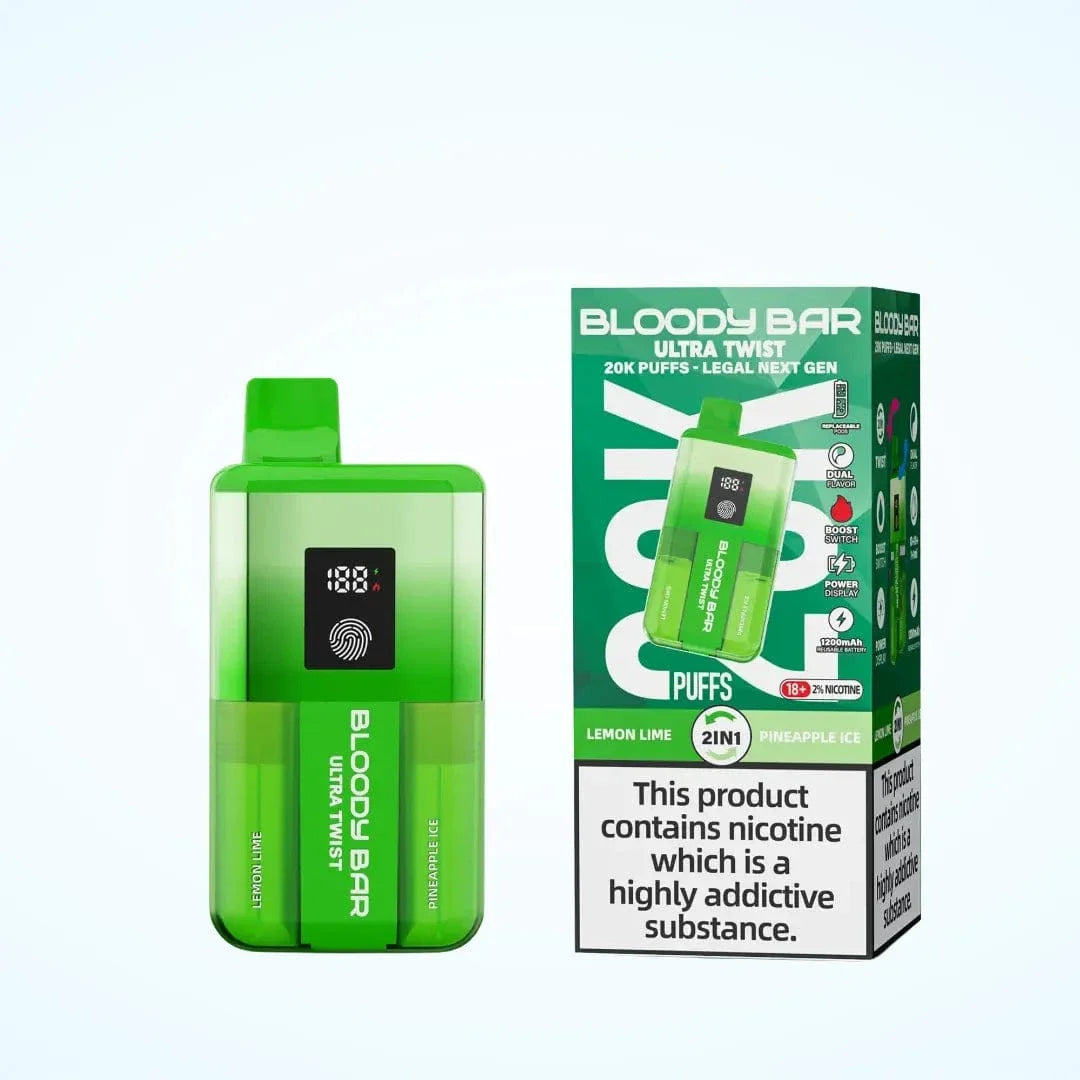 Bloody Bar Ultra Twist 20000 Prefilled Pod Kit | 2-in-1 Dual Flavor Rechargeable Vape