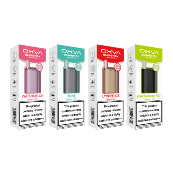 Oxva SlimStick 20mg Prefilled Pod Vape Kit UK 600 Puffs Rechargeable MTL Device