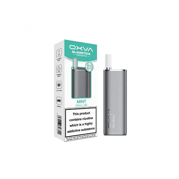 Oxva SlimStick 20mg Prefilled Pod Vape Kit UK 600 Puffs Rechargeable MTL Device
