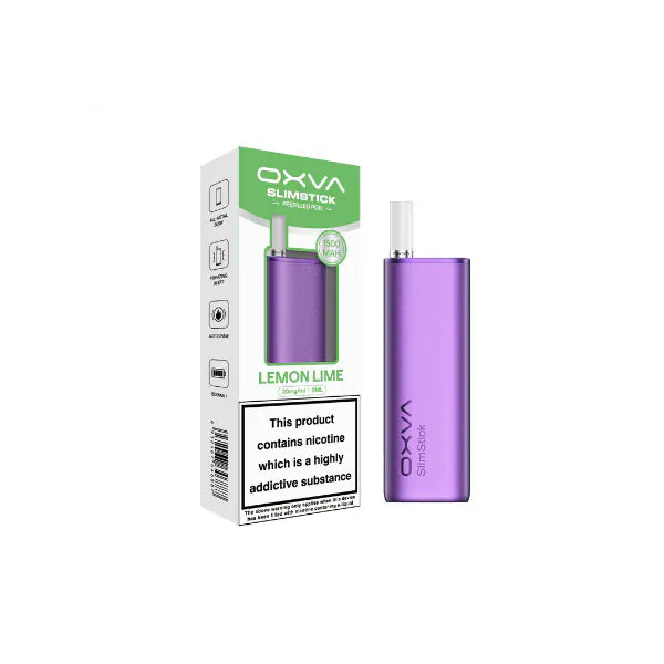 Oxva SlimStick 20mg Prefilled Pod Vape Kit UK 600 Puffs Rechargeable MTL Device