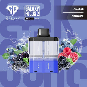 Crystal Galaxy Focus 2 30K Puffs Refill Pods - New 2025