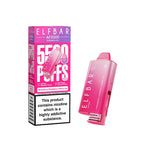 Pink ELF BAR AF5500 vape device with packaging on a white background