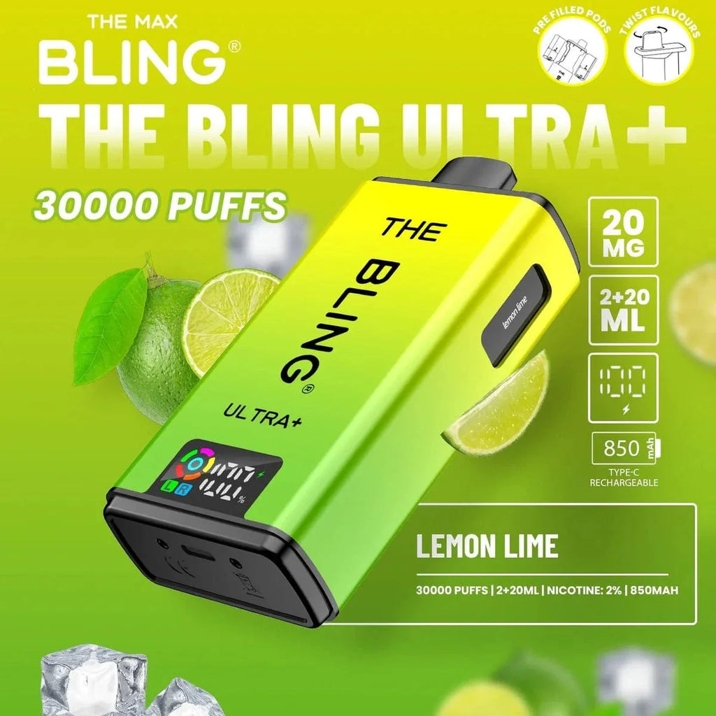 Bling Ultra Plus 30000 Puffs Prefilled Pod Vape Kit | Dual Pod System | 20mg Nic Salt