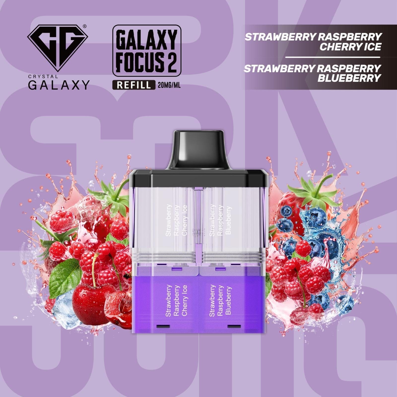 Crystal Galaxy Focus 2 30K Puffs Refill Pods - New 2025