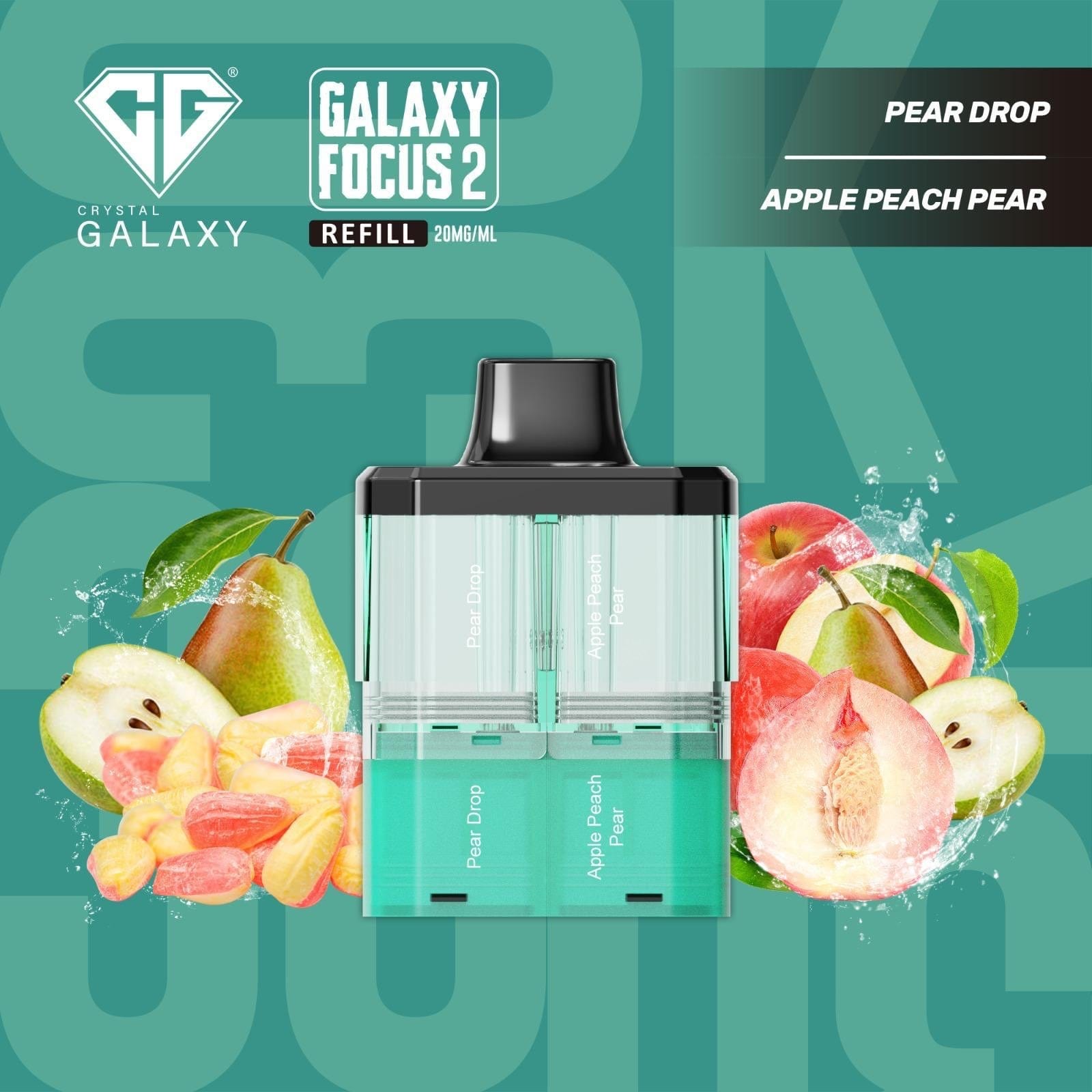 Crystal Galaxy Focus 2 30K Puffs Refill Pods - New 2025