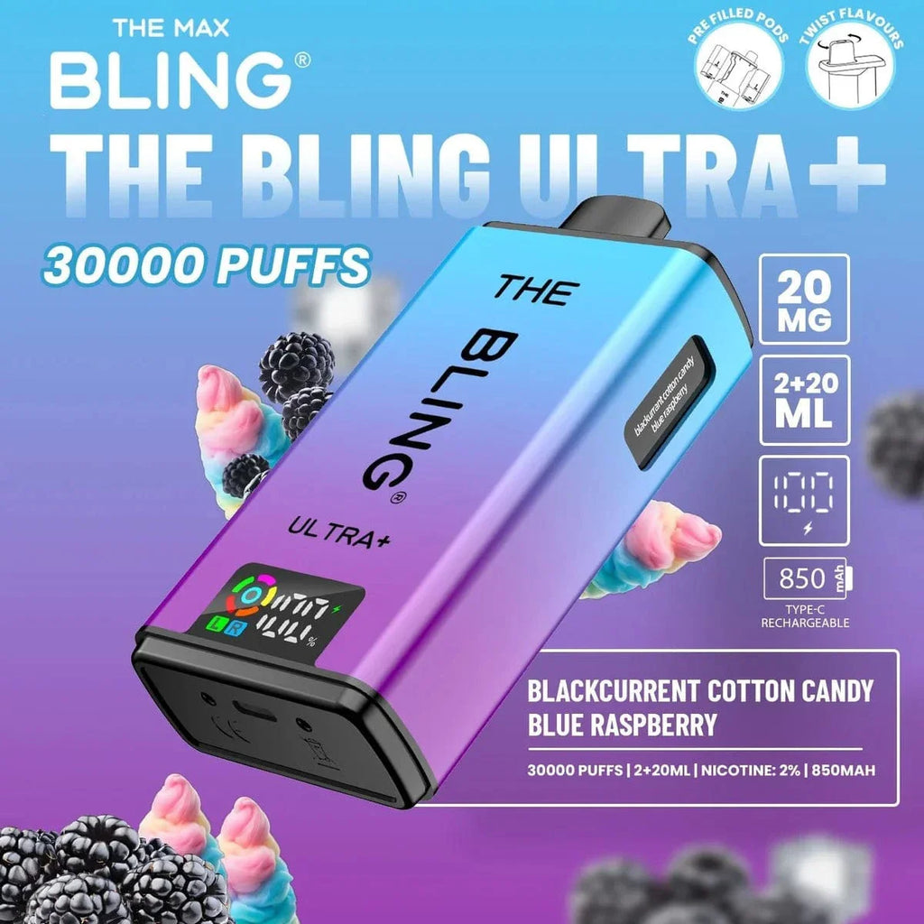 Bling Ultra Plus 30000 Puffs Prefilled Pod Vape Kit | Dual Pod System | 20mg Nic Salt
