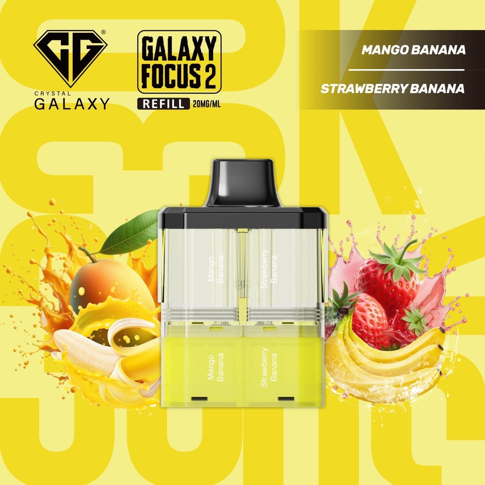 Crystal Galaxy Focus 2 30K Puffs Refill Pods - New 2025