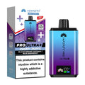 Hayati Pro Ultra+ vape device and packaging on a white background