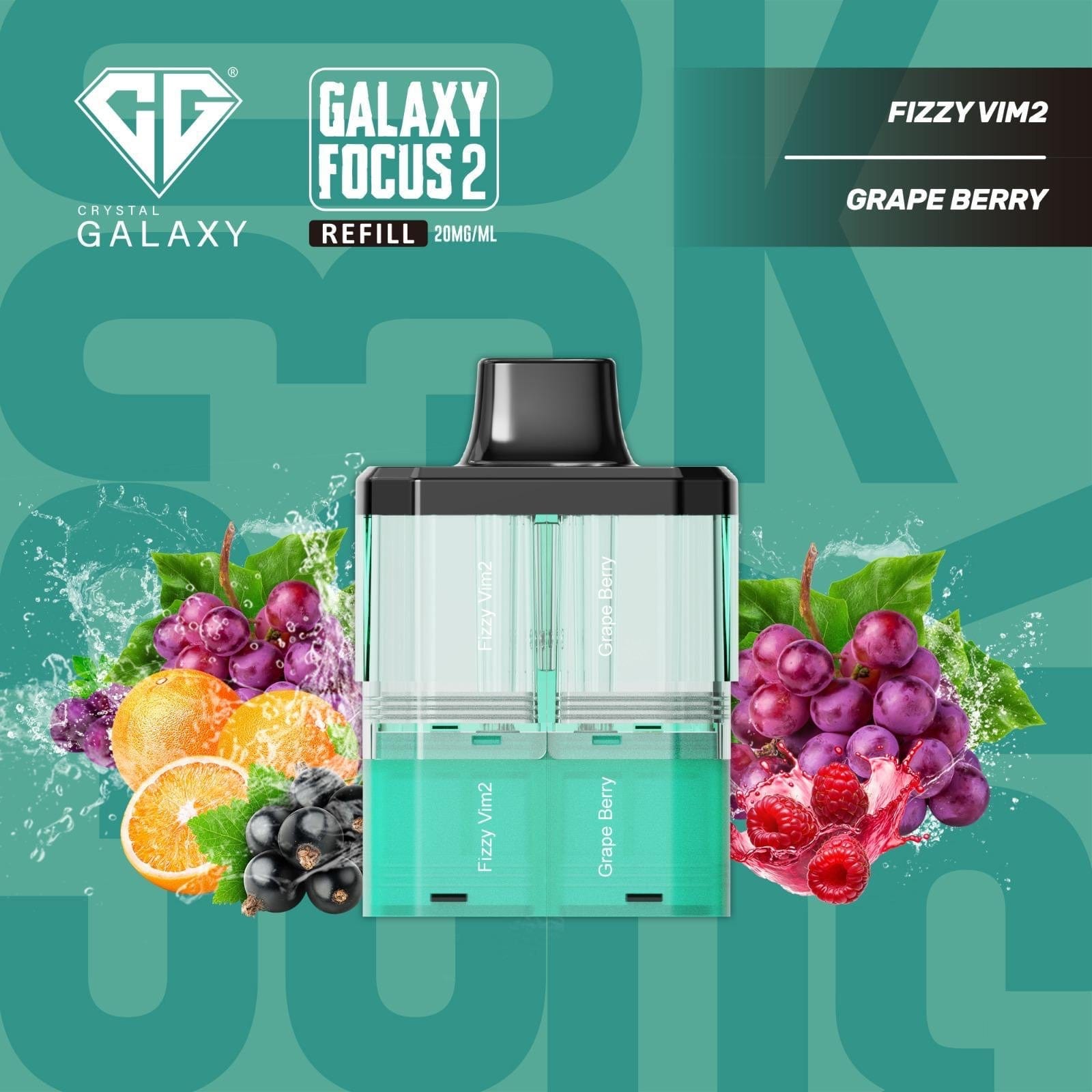 Crystal Galaxy Focus 2 30K Puffs Refill Pods - New 2025