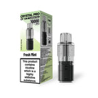 Vape pod packaging with 'Fresh Mint' flavor on a white background