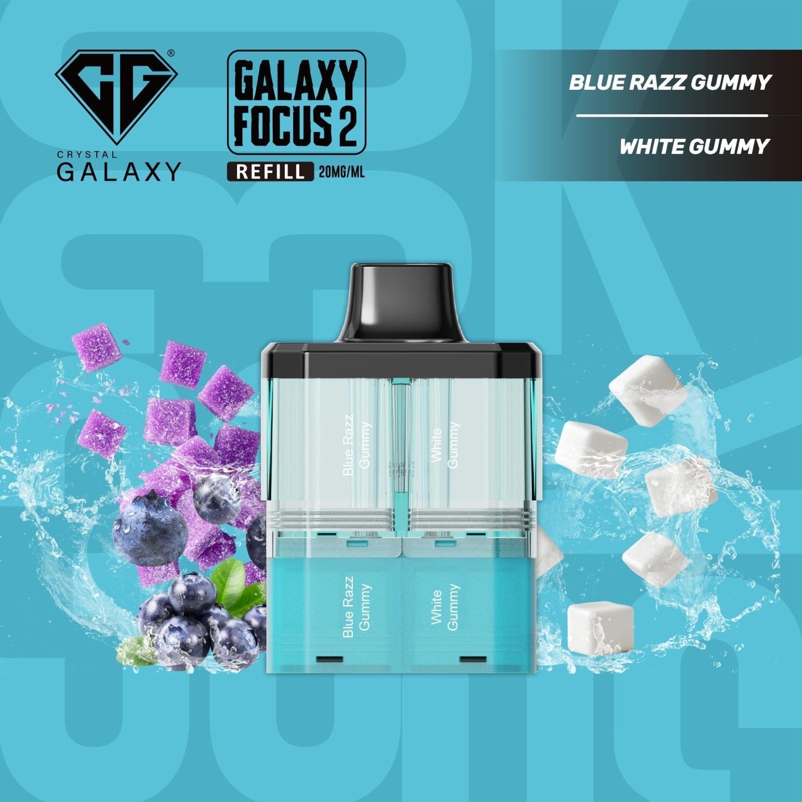 Crystal Galaxy Focus 2 30K Puffs Refill Pods - New 2025