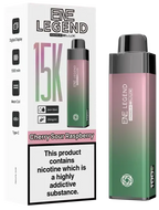 EVE Legend vape device and packaging with cherry sour raspberry flavor on a white background