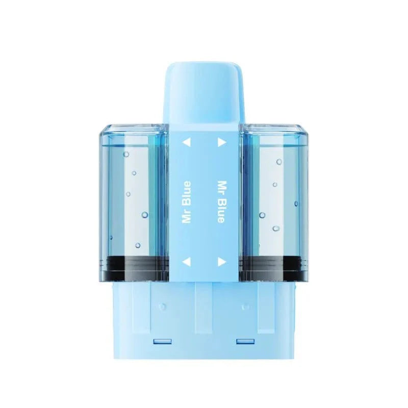 Blue electronic device with 'Mr Blue' branding on a white background