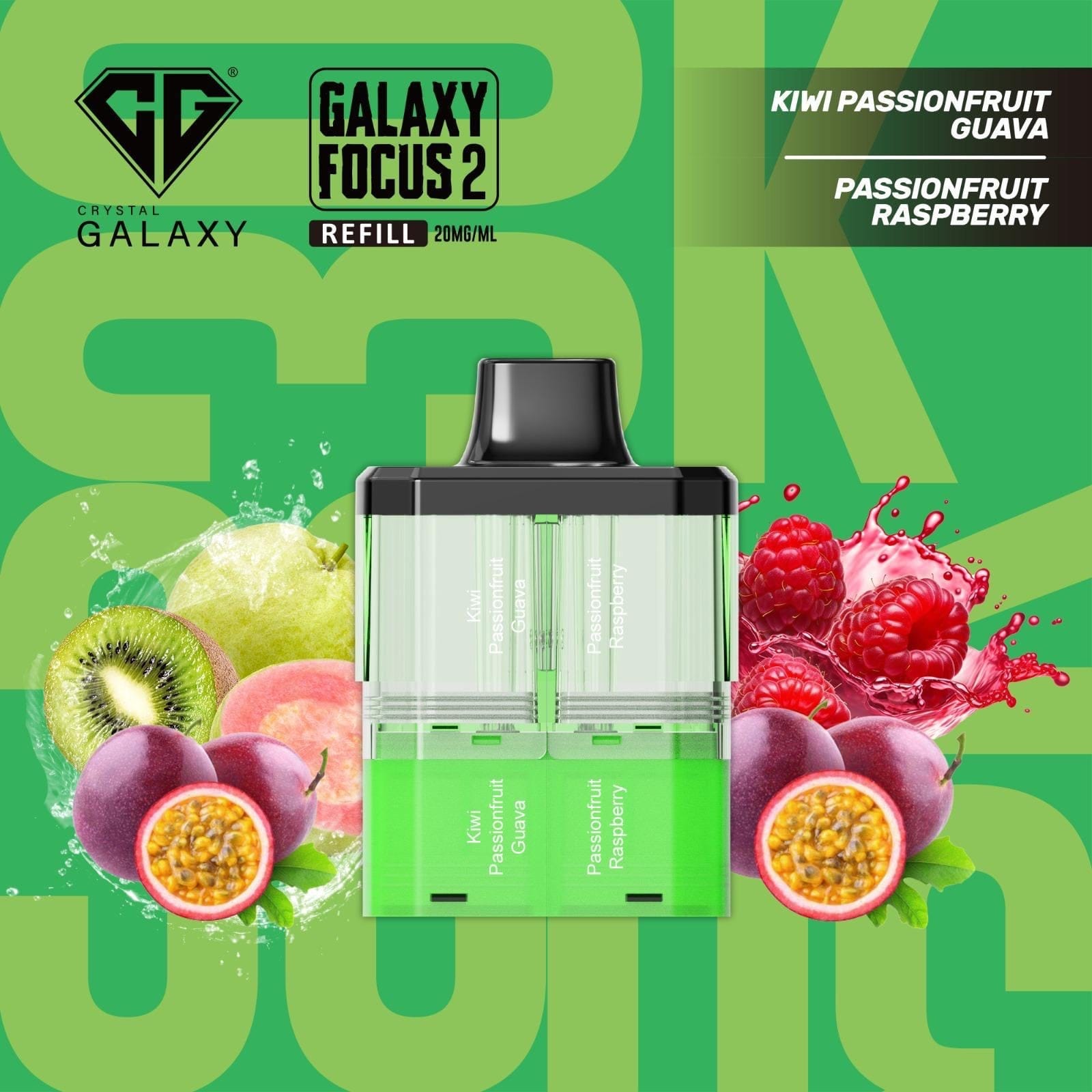 Crystal Galaxy Focus 2 30K Puffs Refill Pods - New 2025