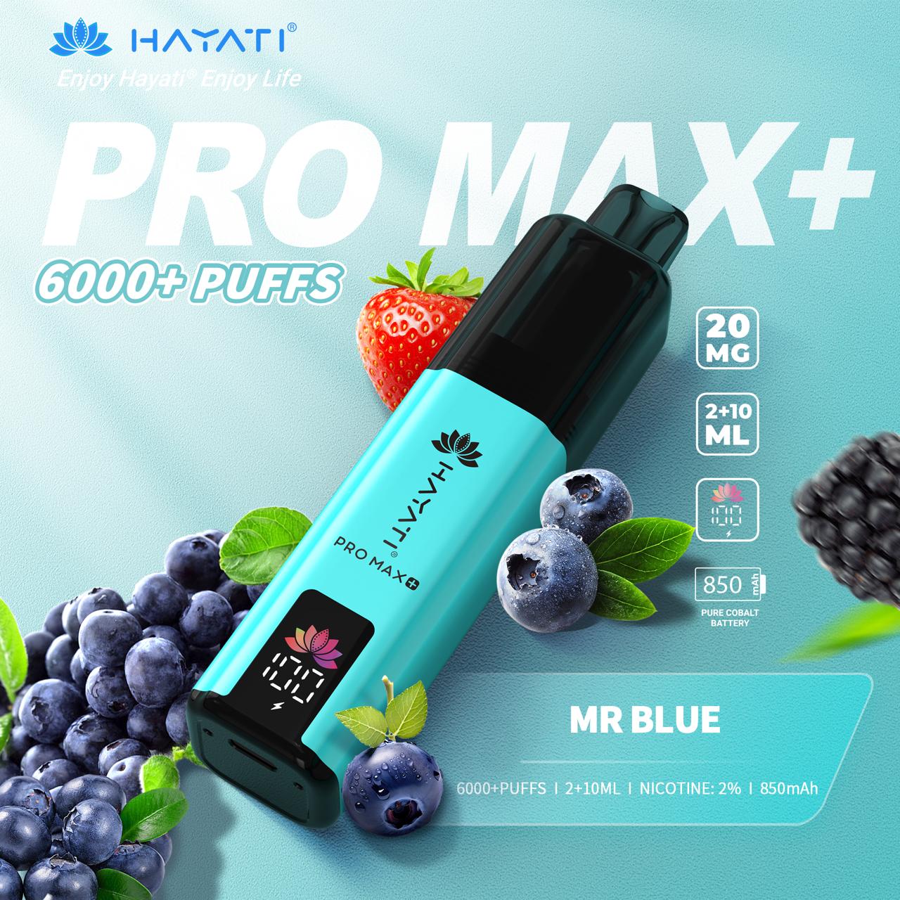 Hayati Pro Max Plus 6000 Puffs Prefilled Pod Kit | TPD Ban-Proof 2025 | 20mg Nic Salt