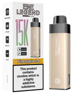 EVE Legend vape device and packaging with 'Pineapple Ice' flavor on a white background