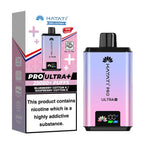 Hayati Pro Ultra+ vape device and packaging on a white background