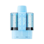 Blue transparent vape device with 'Blue Razz Gummy Bear' text on a white background