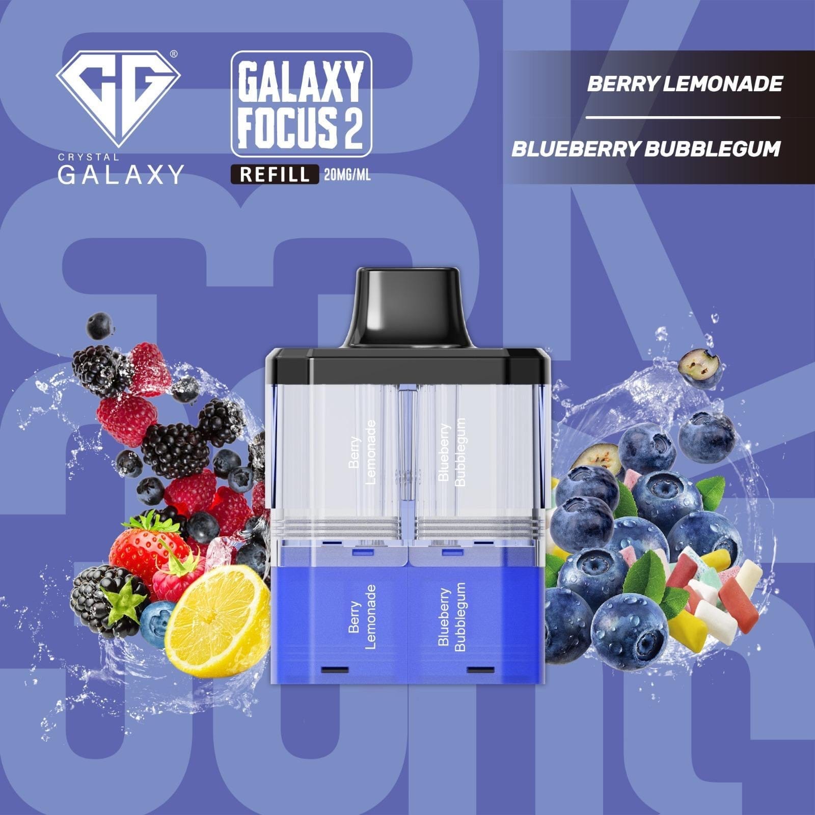 Crystal Galaxy Focus 2 30K Puffs Refill Pods - New 2025