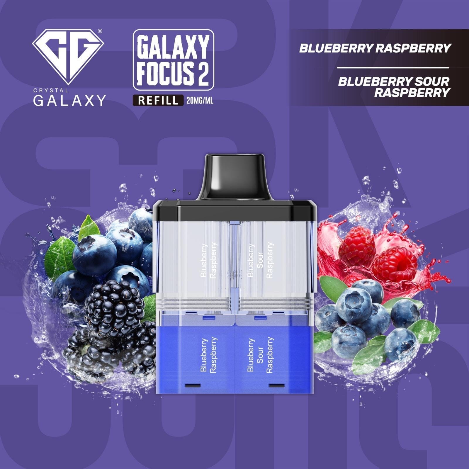 Crystal Galaxy Focus 2 30K Puffs Refill Pods - New 2025