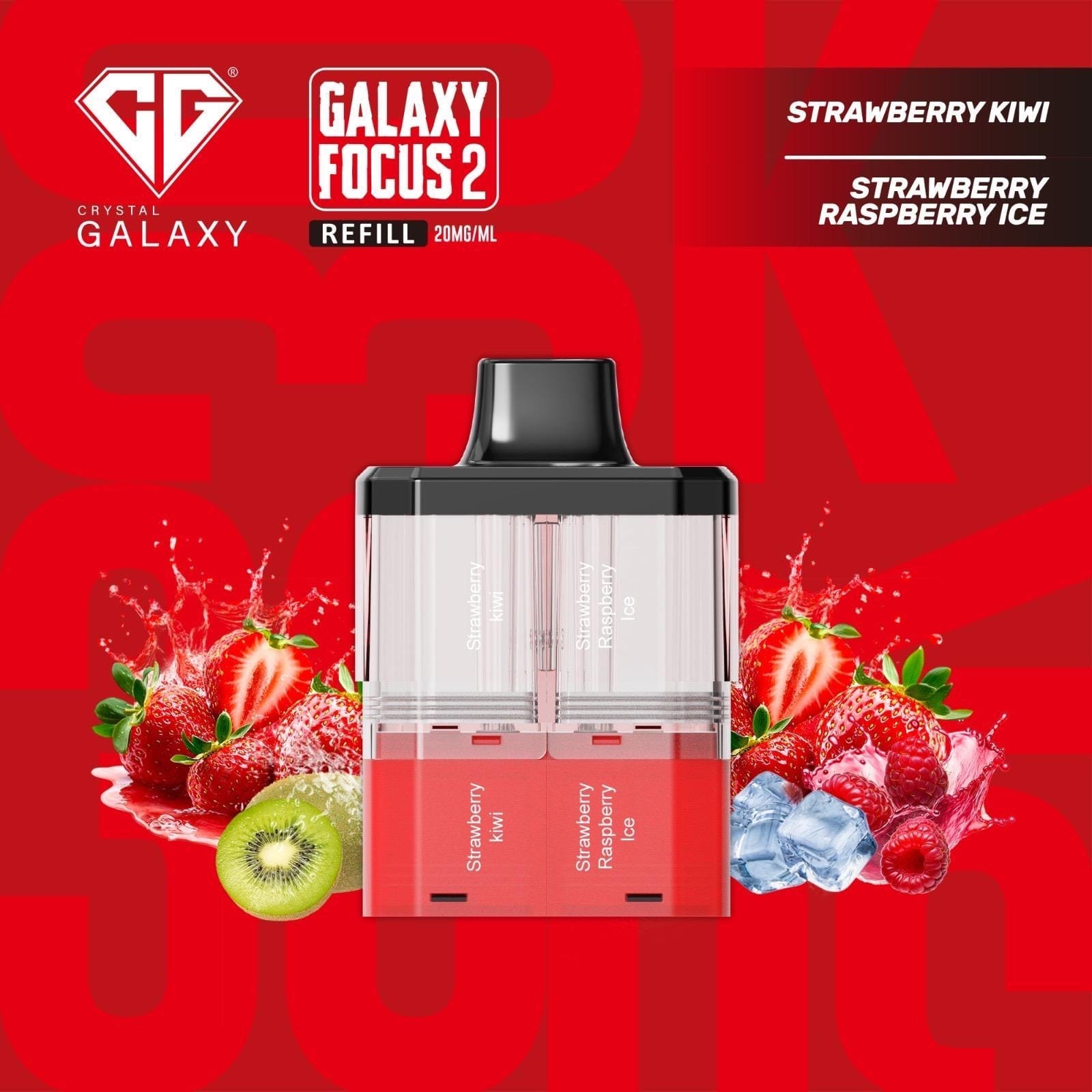 Crystal Galaxy Focus 2 30K Puffs Refill Pods - New 2025
